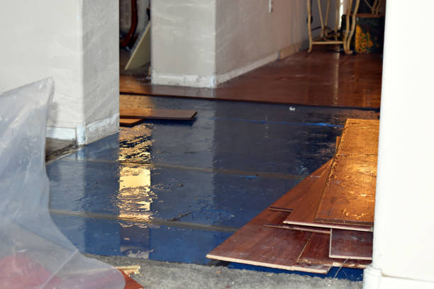 Professional Sewage Cleanup technician working in Bishop, TX